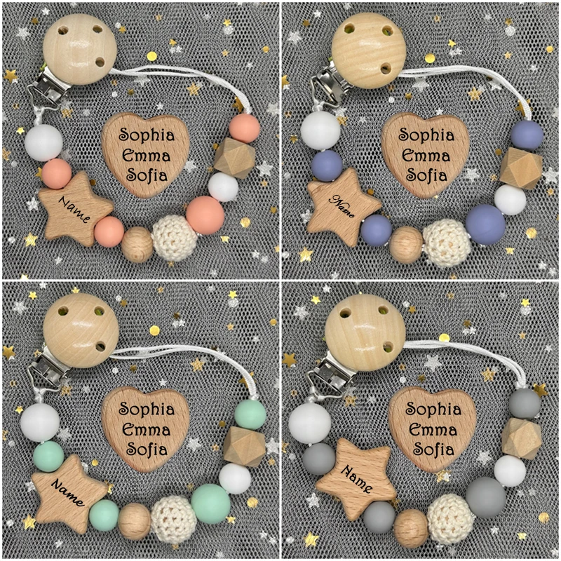 Baby Food Teether - Nowy, ręcznie robiony, personalizowany łańcuszek do