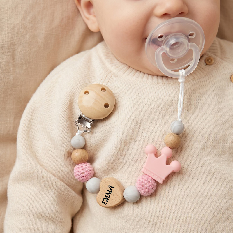 Baby Food Teether - Personalizowany klips do smoczka dla niemowląt,