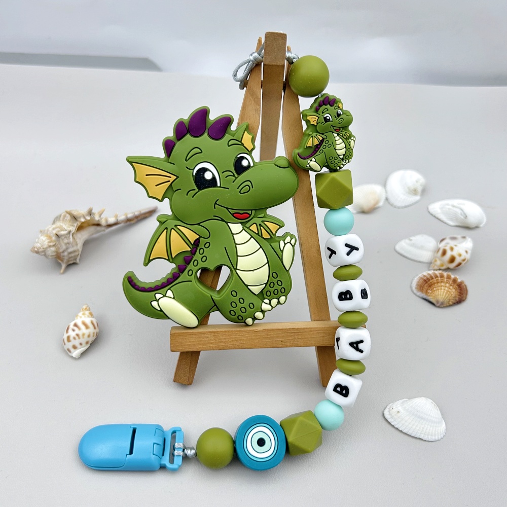 Baby Food Teether - Niestandardowe angielskie rosyjskie silikonowe imię litery
