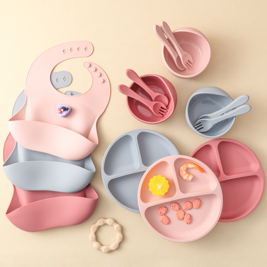 Baby Food Tray - 5 sztuk silikonowy zestaw do karmienia