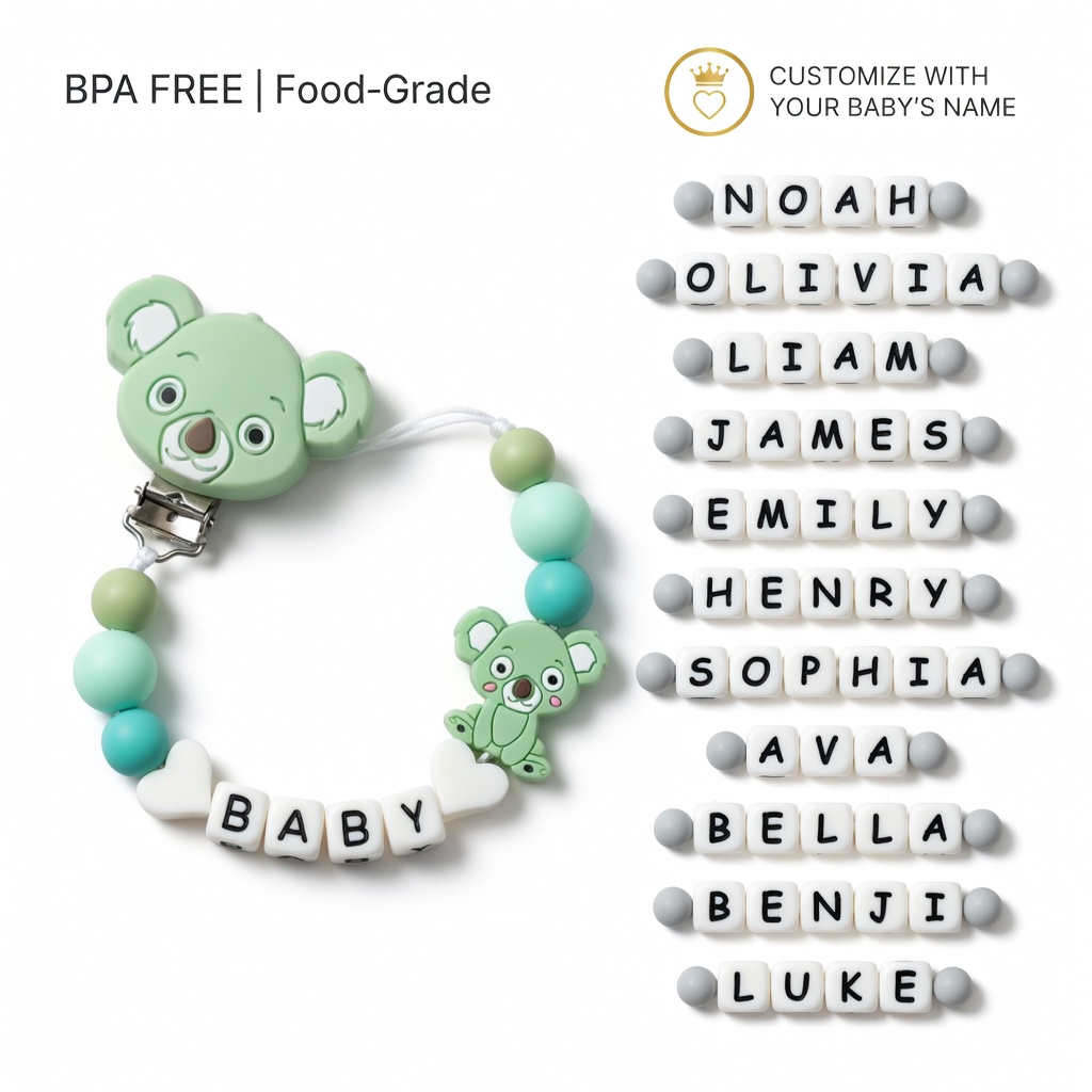 Baby Food Teether - Silikonowy klips do smoczka dla niemowląt,