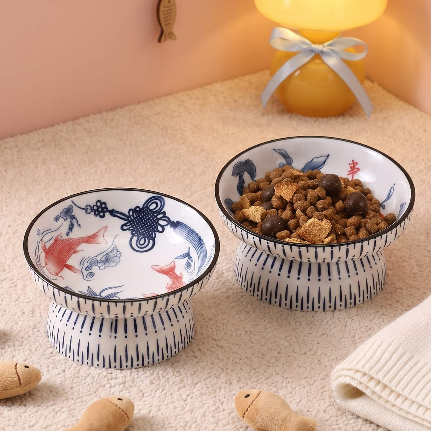 Baby Food Cat - Urocza, podwyższona ceramiczna miska dla zwierząt