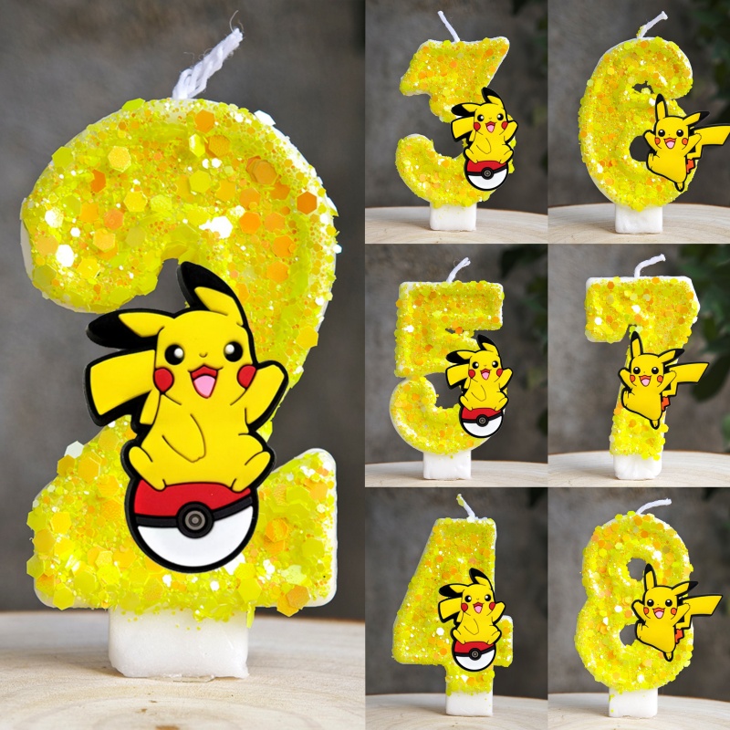Baby Food Recipes - Świeczka Pokemon Pikachu Kreskówka Numer 0-9
