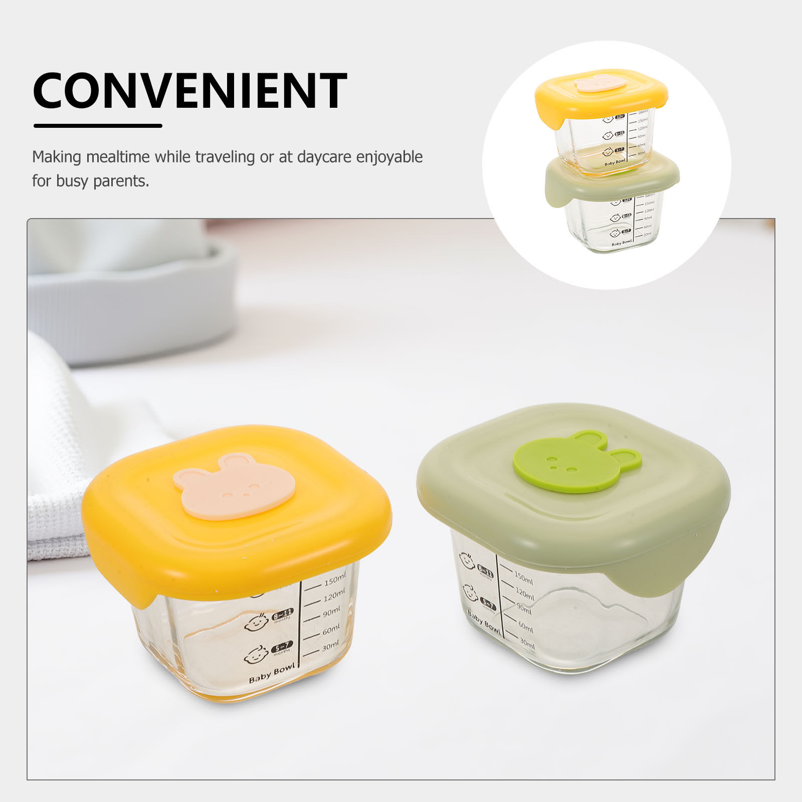 2 sztuki plastikowych pojemnik – Baby Food Yellow recenzja i cena