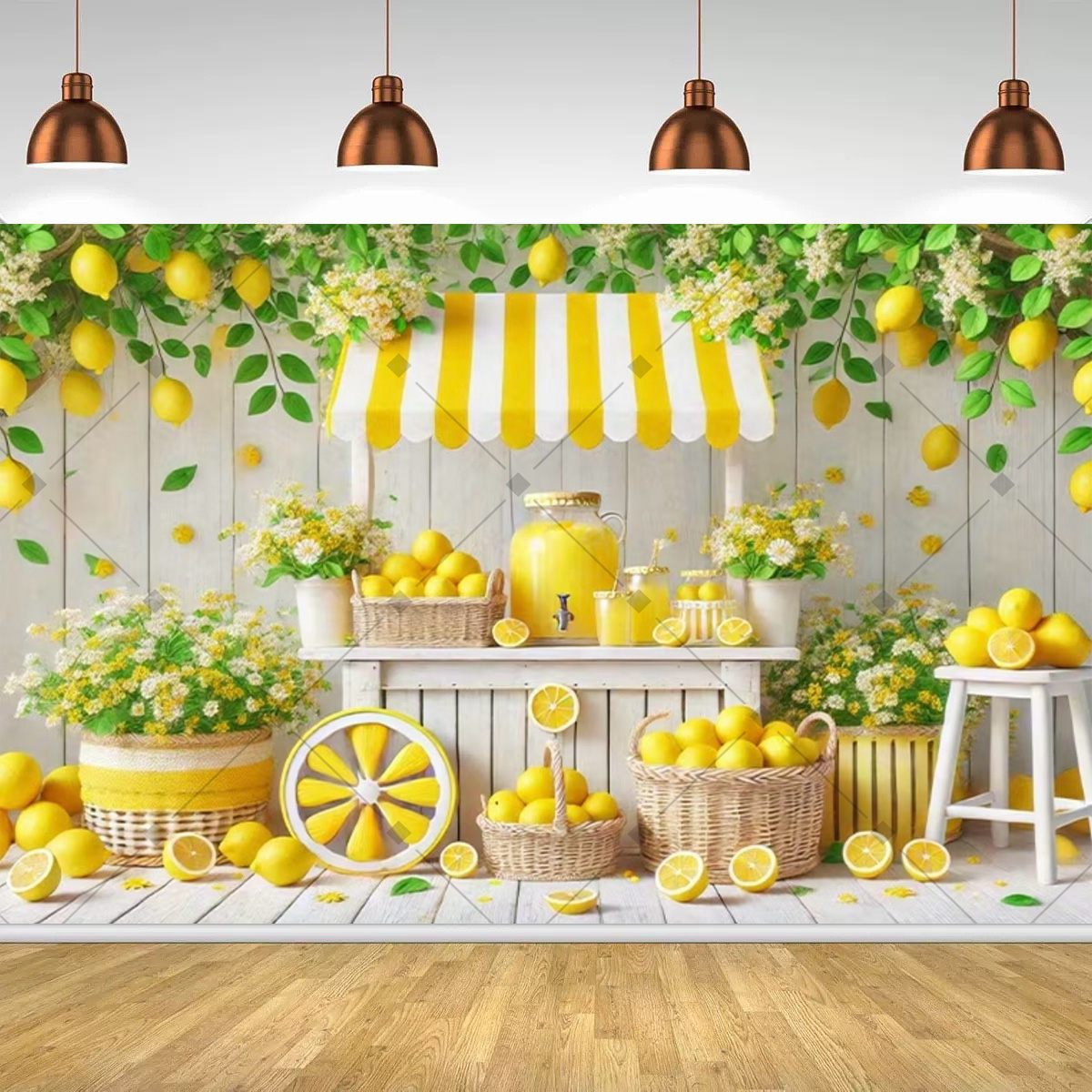 Tło w kolorze cytrynowym, moty – Baby Food Yellow recenzja i cena